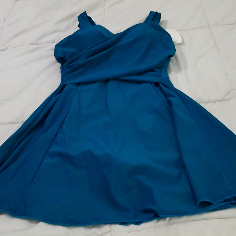 NWT | TEAL BATHING SUIT | LARGE